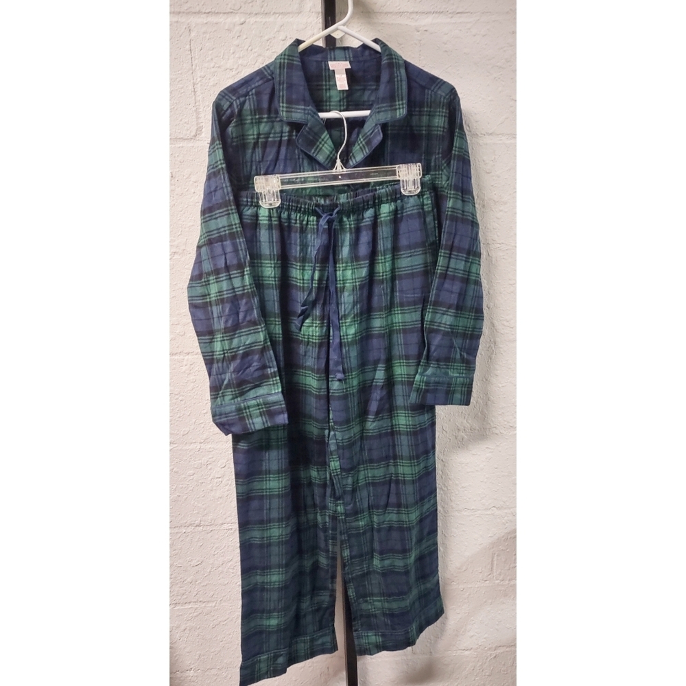 Target Wondershop Blue and Green Plaid Pajama Set - Picture 3 of 5